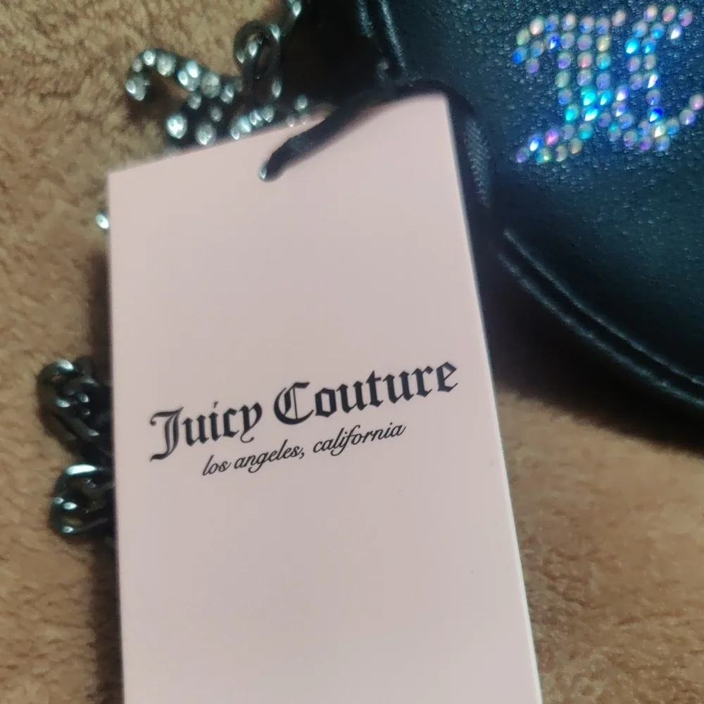 Juicy Couture Black Heart Key Holder – Sparkling Accents – Y2K Charm